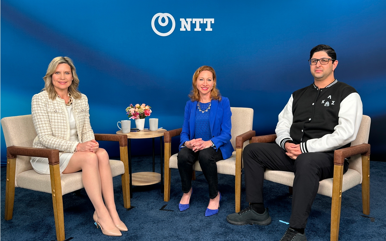 Kim Fisher Warren, Technology Industry Veteran, and Zohar Babin, Chief Business & Technology Officer of Kaltura, with Megan Dahlgren