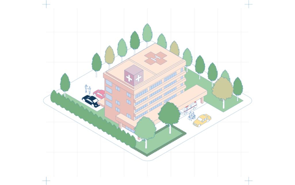 illustration of a hospital