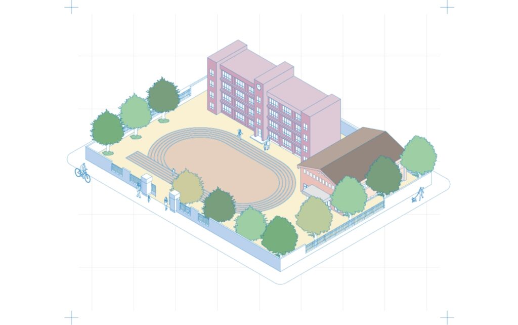 illustration of a school