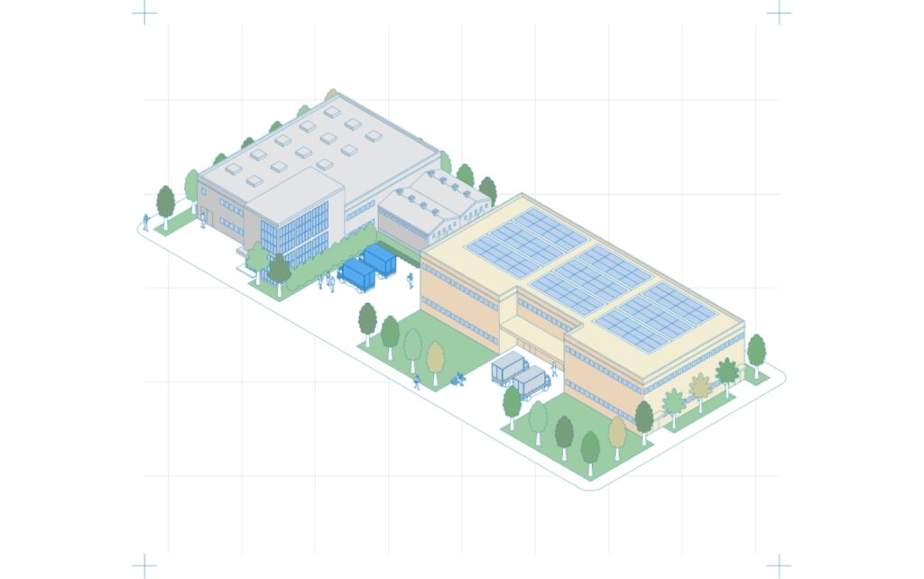 illustration of a factory