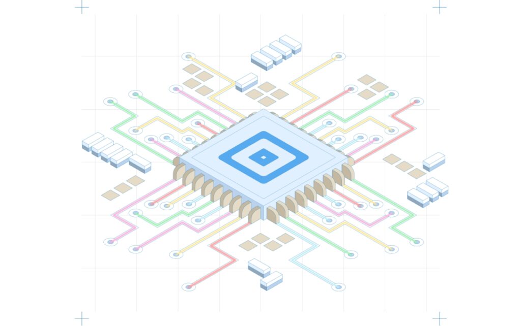 illustration of a microchip
