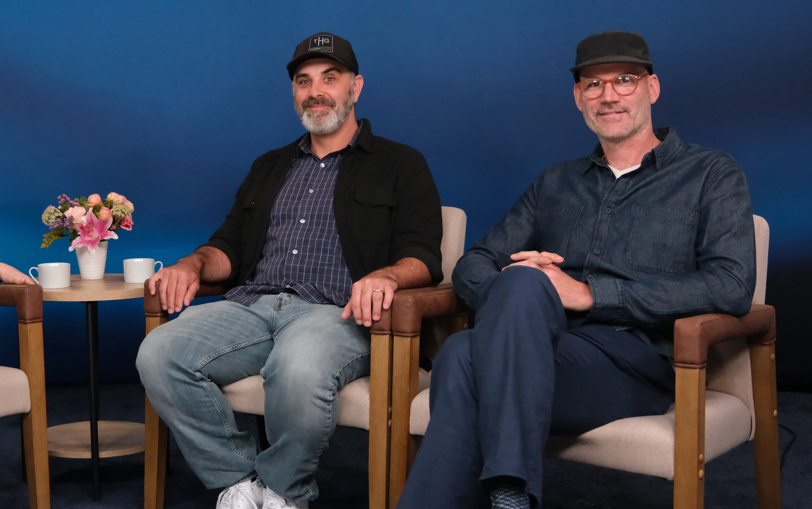 painter/AI artist A3L3XZAND3R HARRIS and sculptor/visual development artist James Stewart