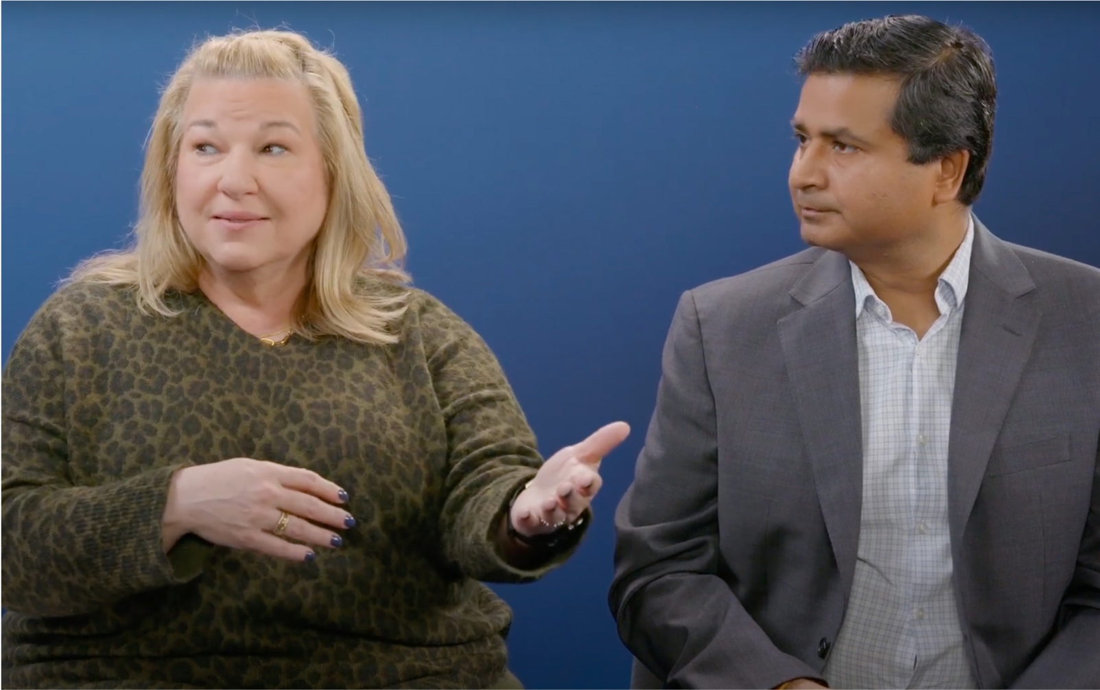 Mary Leos, Senior Director and NA Innovation Center Lead, and Nitin Bajaj, VP Generative AI, NTT DATA