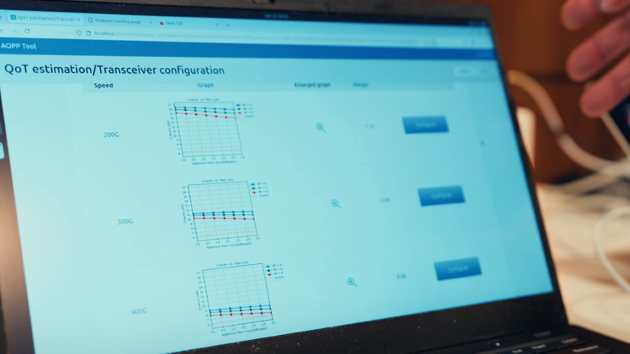 A screenshot of the Automatic Optical Path Provisioning program running