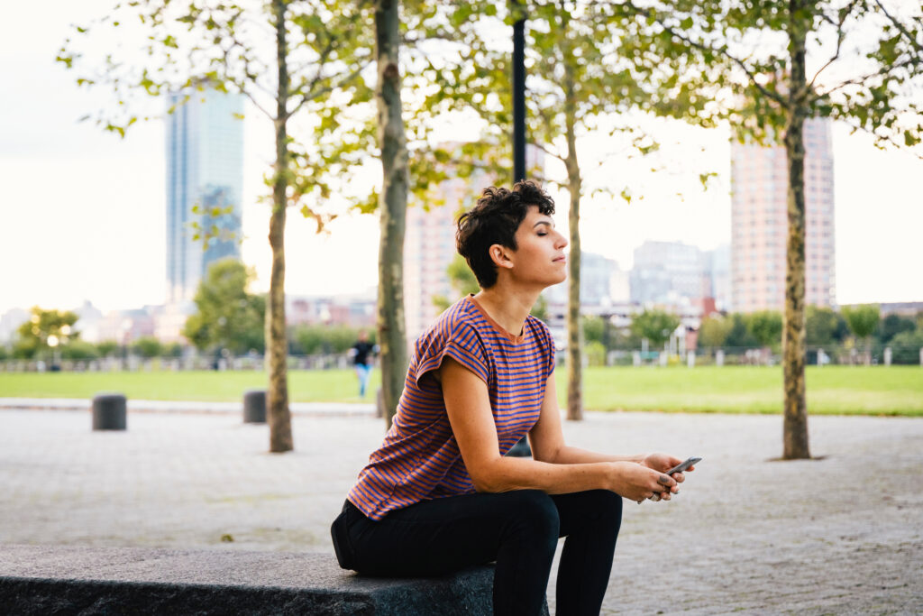 young woman using her mobile phone