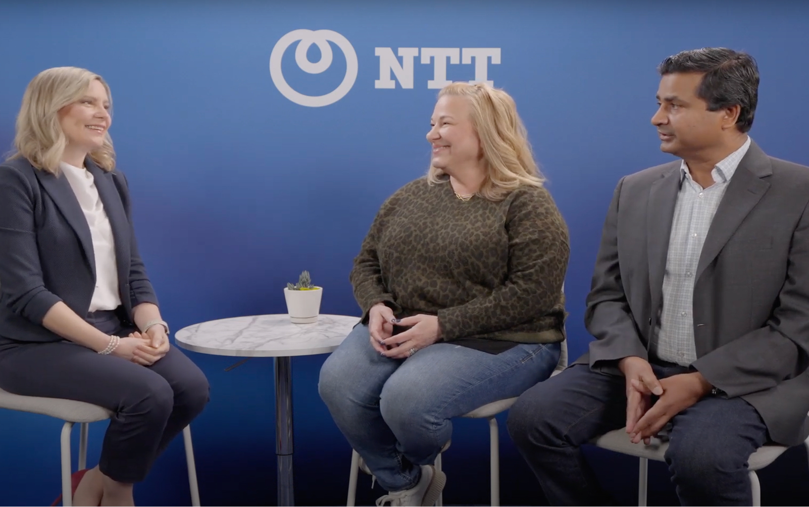 Mary Leos, Senior Director and NA Innovation Center Lead, and Nitin Bajaj, VP Generative AI, NTT DATA