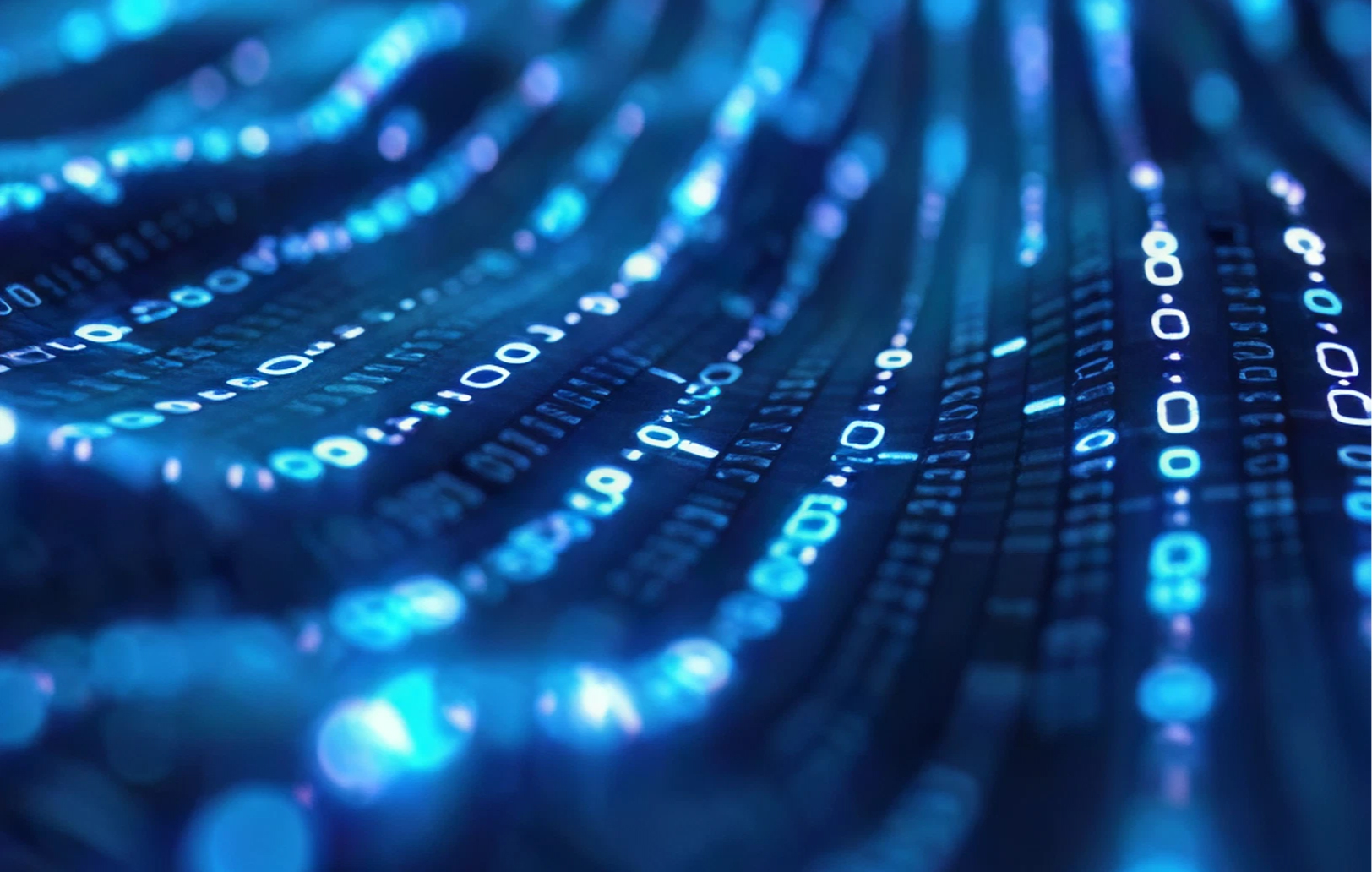 digital binary code flow
