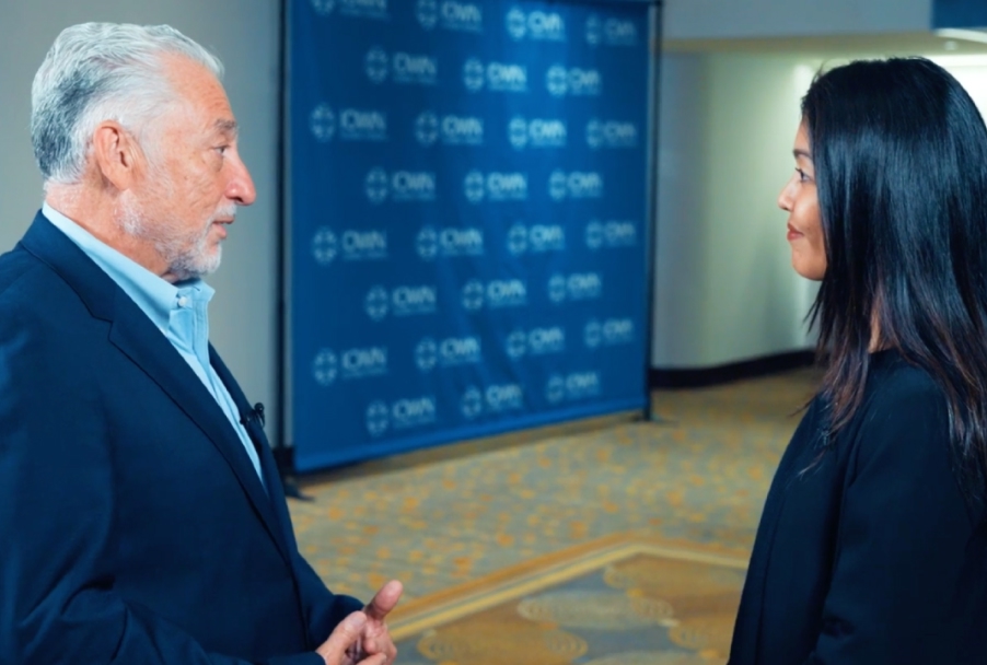 Vito Mabrucco, NTT brand evangelist, being interviewed