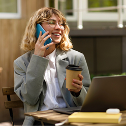 young woman talking on her phone