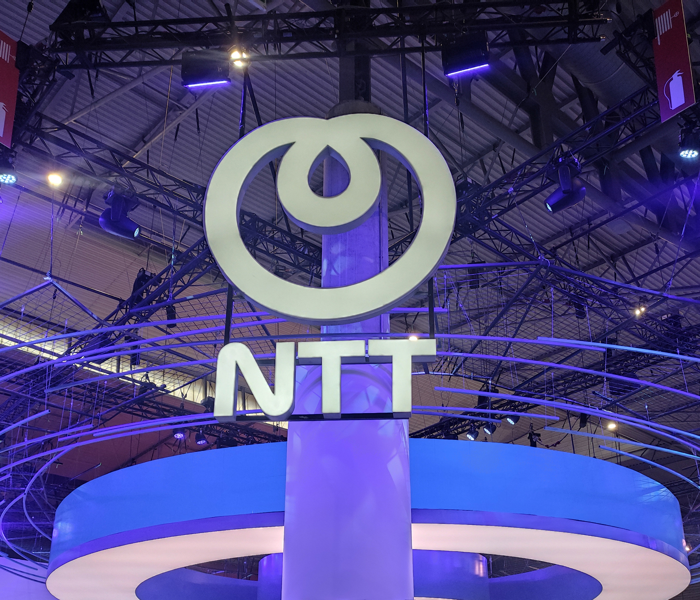 NTT logo at NTT booth at MWC26