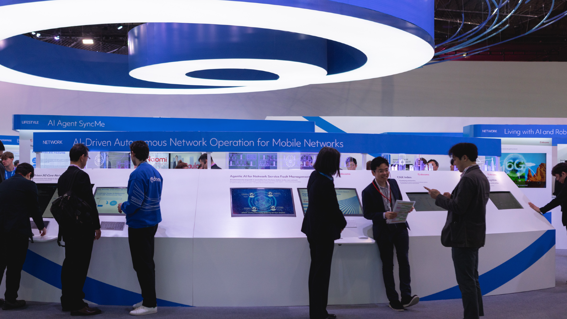 Demo area at NTT booth at MWC26