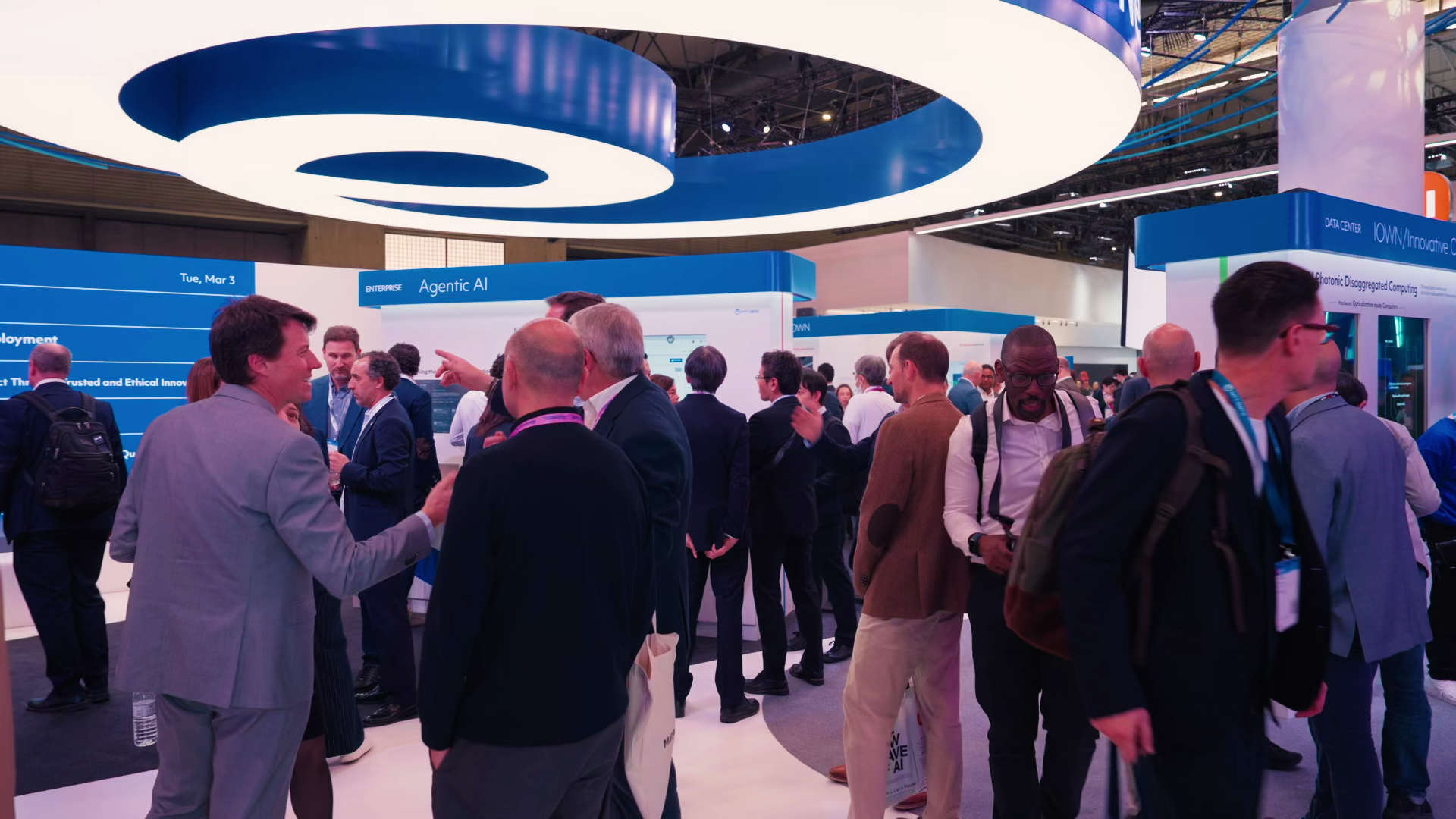 Demo area of the NTT booth at MWC26